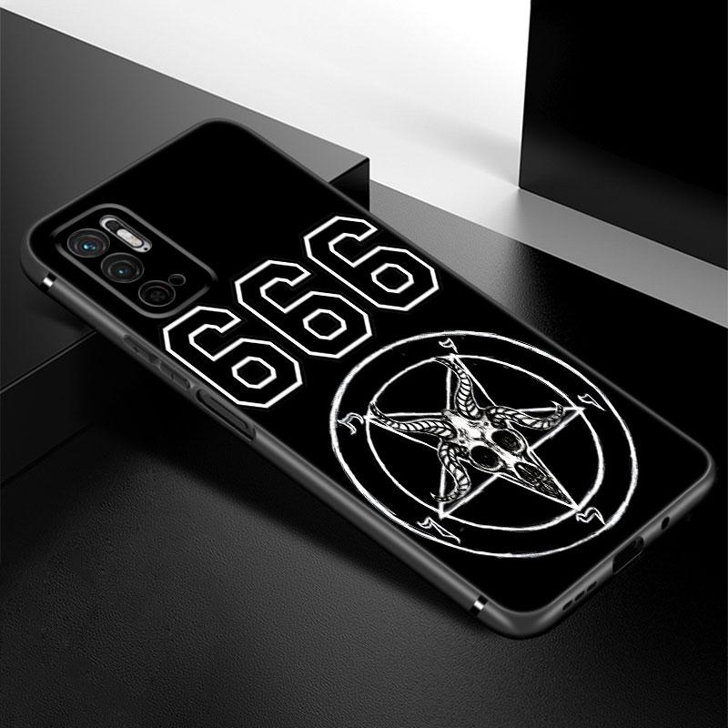 Demonisk Satanisk Skummel Hodeskalle Telefondeksel For Xiaomi Redmi Note 7 8 9 10 Lite 11 11E 11T 12 Pro 11S 4G 10T 5G 8T 9S 10S Svart Deksel