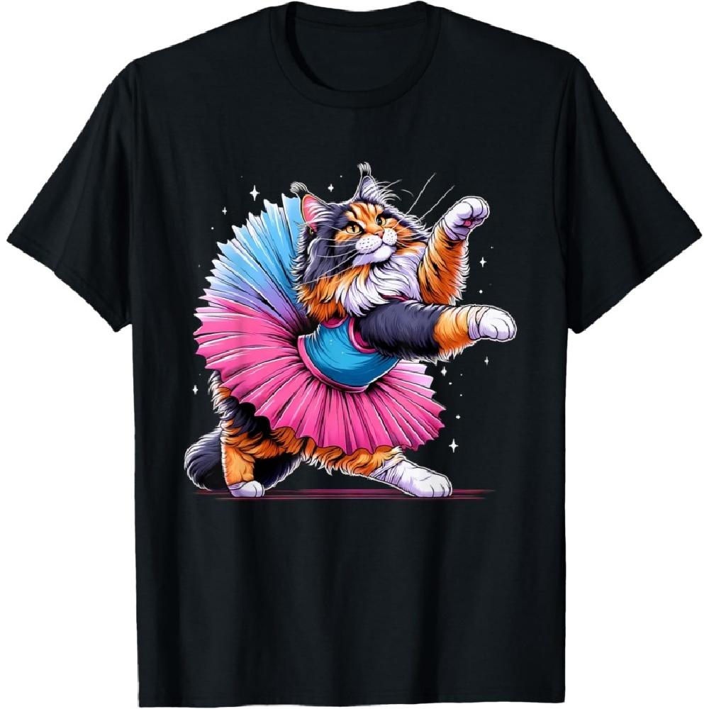 

Ballerina Maine Coon Cat Dancing T-Shirt S