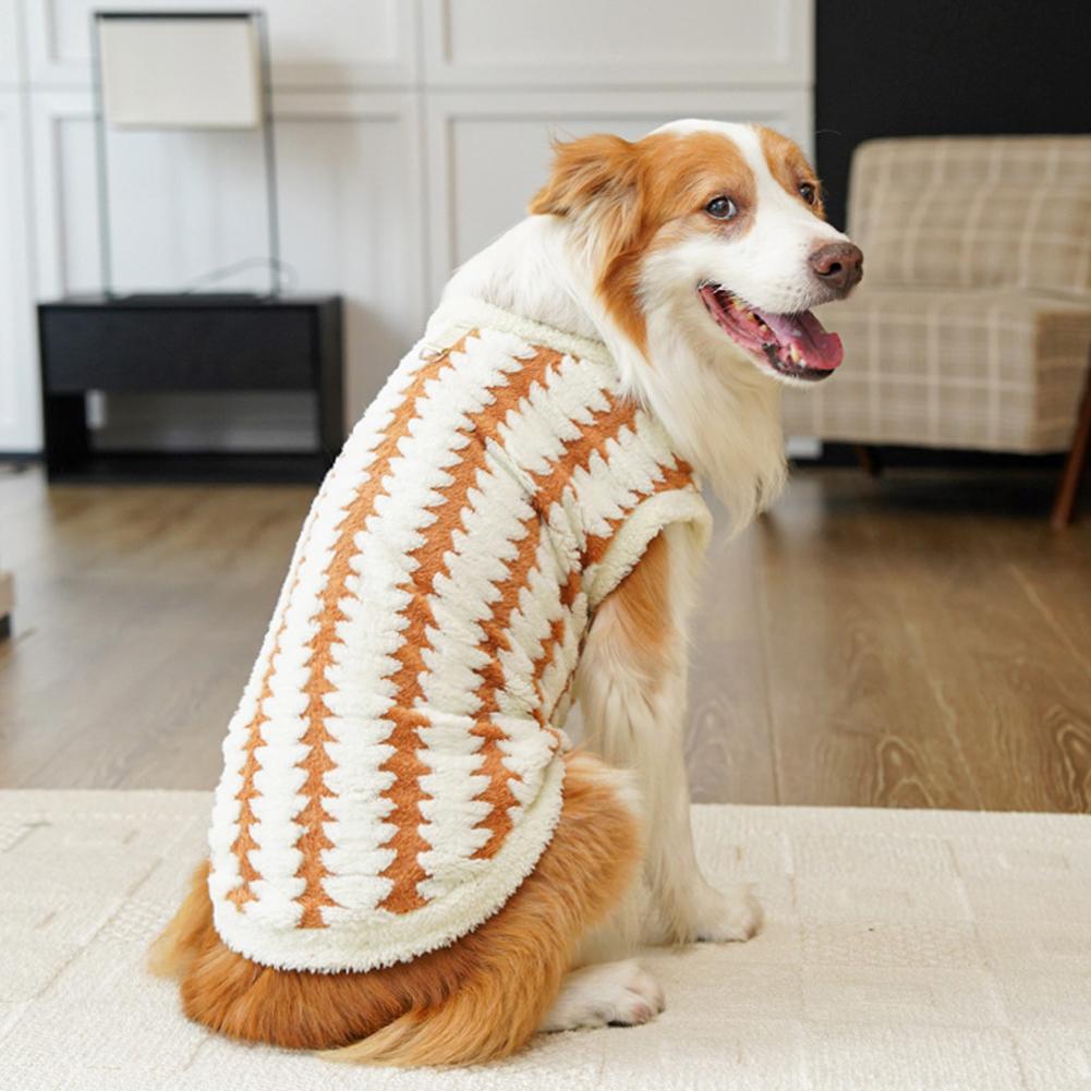 

7.5-35 кг Золотистый ретривер Французский бульдог Одежда Пижама Теплый флис Зимнее пальто для кошек Одежда для питомцев для средних и крупных собак Рождественский наряд 2XL жёлтый