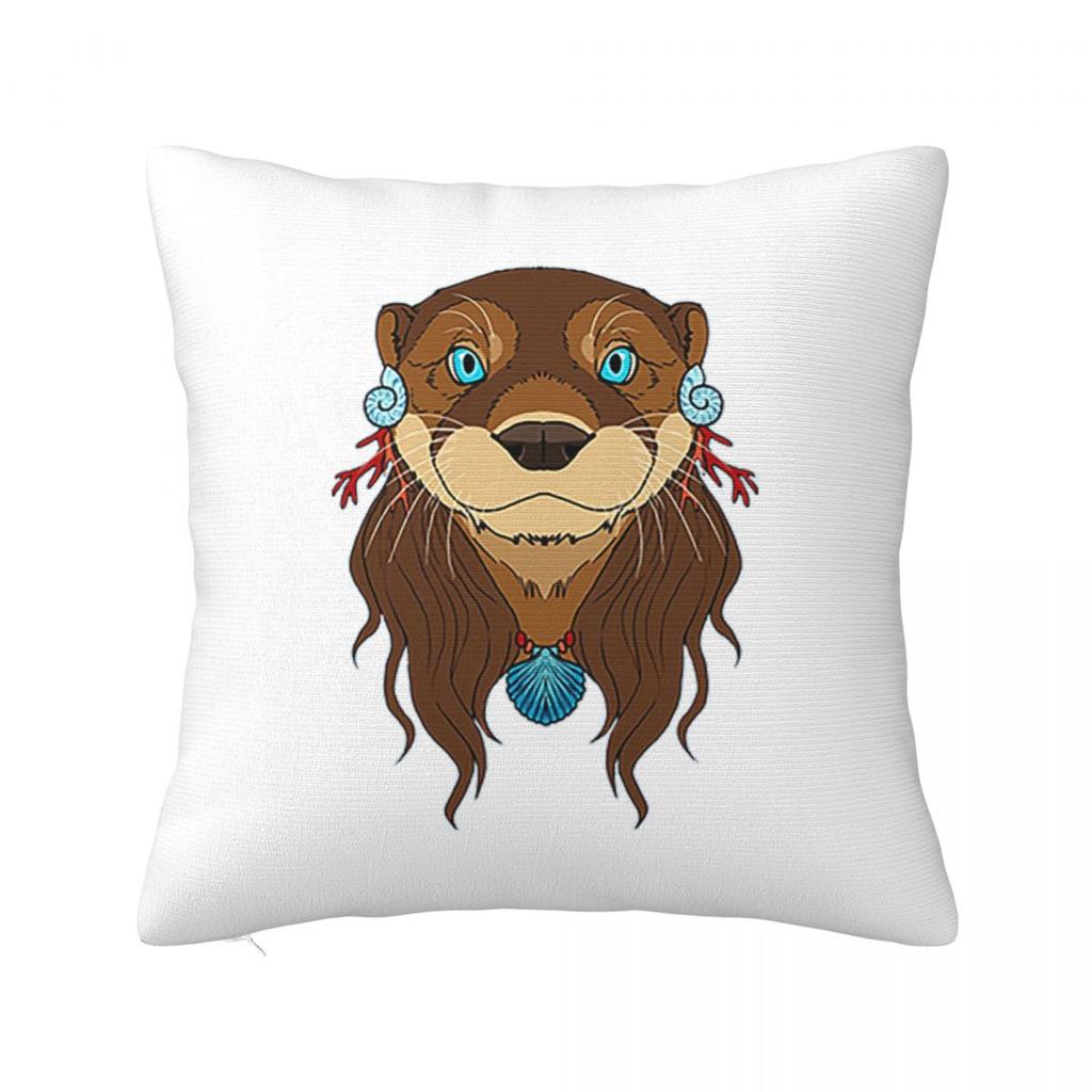 Drifting In Otter Space (Best For Color) Square Pillowcase Cushion Cover Pillow Case Throw Pillow Cover for Home Sofa
