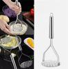 Stainless Steel Potato Masher - Kitchen Mud Press Tool for Fruit Juice Extractor Multipurpose Crusher Puree Maker