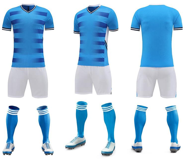 

New Football Jersey Set Children S Adult Training Jersey Competition Jersey Primary School Jersey Printing Men S And Women S Summer 4XL світло-синій колір
