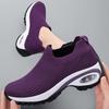 New fly-woven women's shoes thick-soled and lightweight running shoes, comfortable and heightening air cushion shoes for women