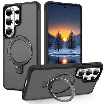 S26 Ultra Phone Case,Compatible With MagSafe Magnetic Stand Shockproof Slim Translucent Case For Samsung Galaxy S26 Ultra