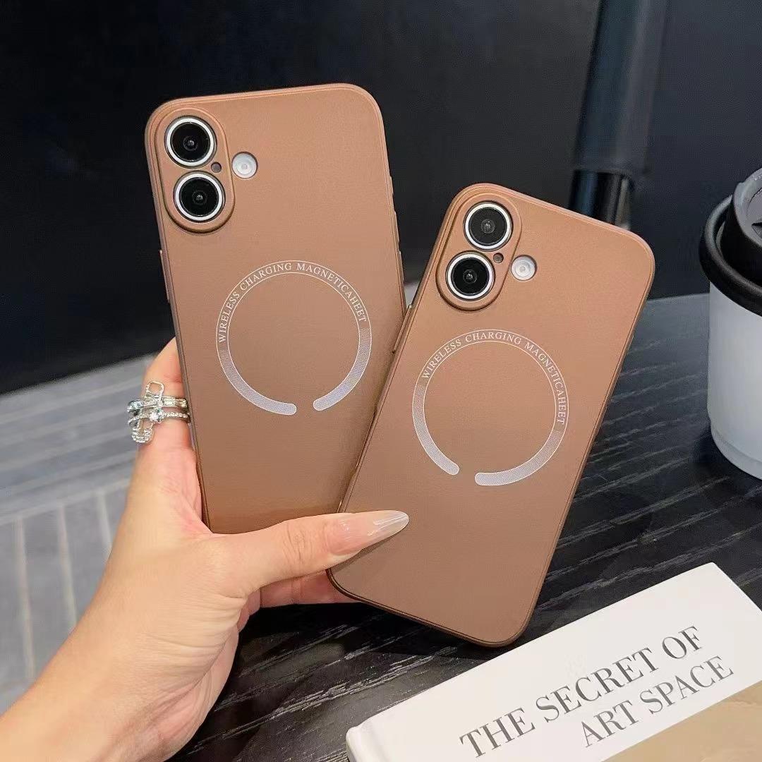 Applicable iPhone16PRO liquid silicone magnetic mobile phone case iPhone17 all-inclusive lens soft i15 protective case iPhone17PRO MAX