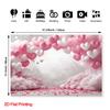 2D süßrosa Blütenblatt-Herz-Hintergrund, Fotografie-Hintergrund für Brautparty