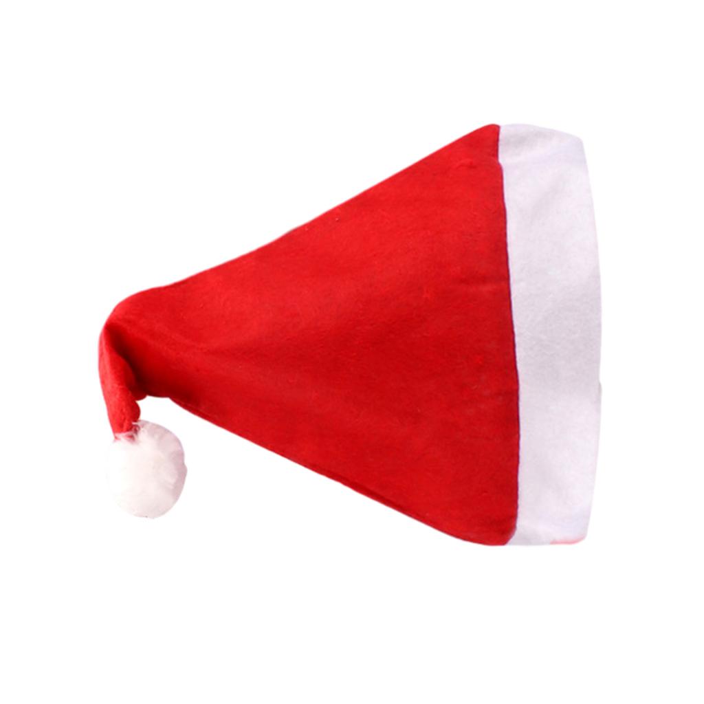 Christmas Santa Hat Decorative LED Santa Cap Festival Holiday Party Dress Up Unisex Felt Santa Hat for Adults Children
