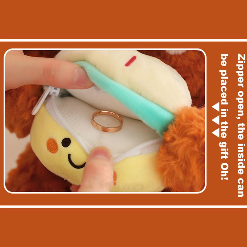 Kawaii Bear Figurine Animals Fox Stuffed Pillow Plushies Hugging Animals Toy Decorative Comfortable Touch for Living Room