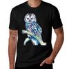 Owl Colourful Owl Art Tshirt Casual Basic Short Sleeve Tshirt