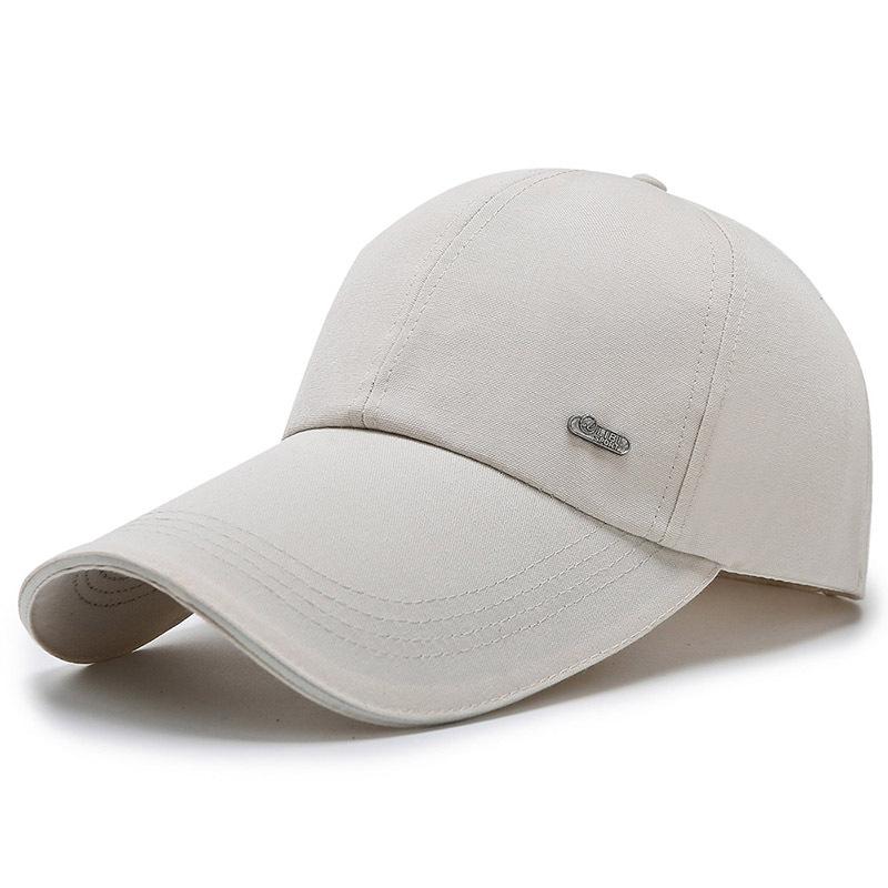 Spring and Autumn New Baseball Cap Shade Sunscreen Men's Cap Canvas Extended Brim Cotton Polyester