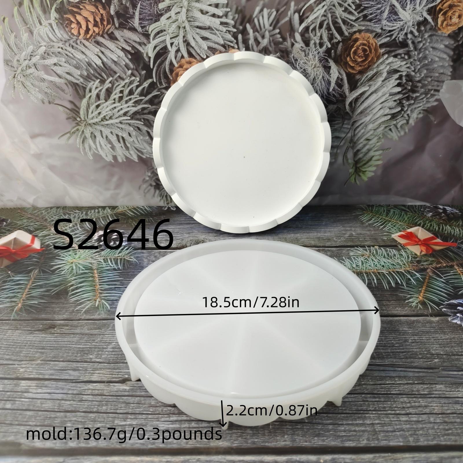 WTEMPO Resin Silicone Mold Circular Wave Tray 3D Decoration Silicone Mold for Candle and Gypsum Home Decoration Epoxy Resin Mold 2pcs белый