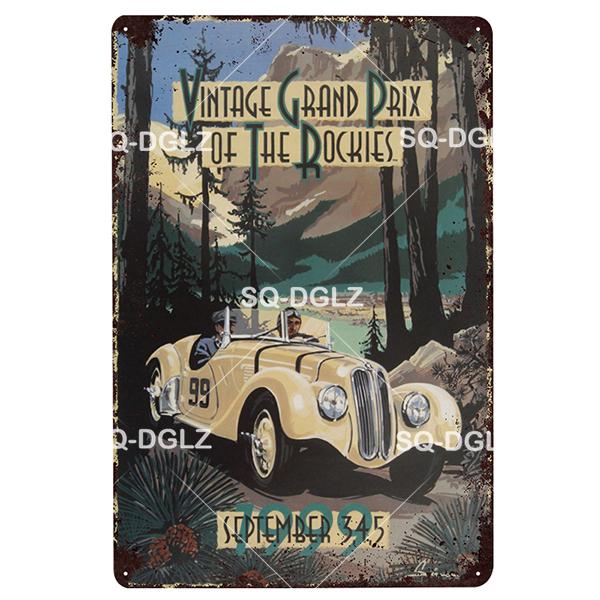 Brooklands Plaque Metal Sign Vintage Bar Decor Tin Sign Vintage Pub Bar Decor Metal Metalen Borden Racing Poster Plate