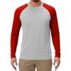 Heren Sporttop met Lange Raglanmouwen in Contrastkleuren