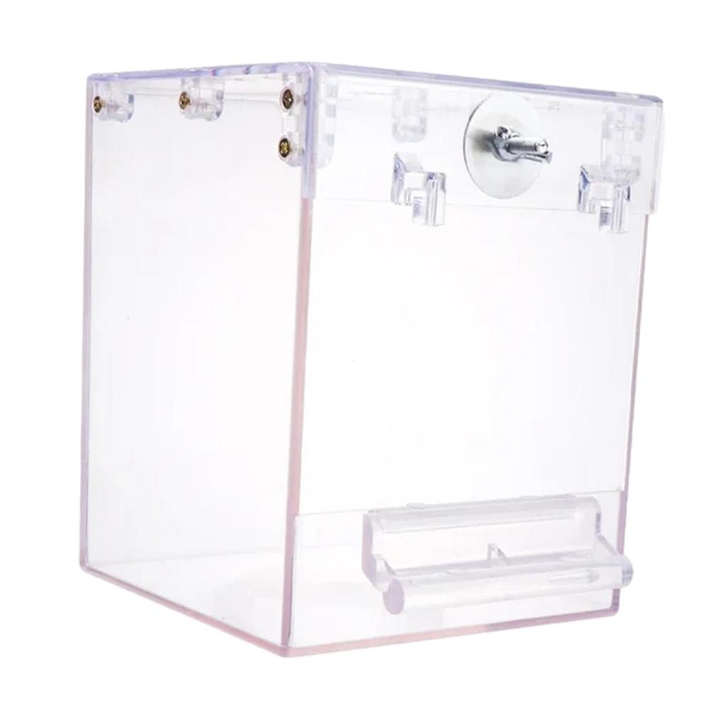 Bird Birdbath Tub Clear Parrot Bathing Box Cage Accessories Bath Shower Box for Budgerigar Canary Little Birds Lovebird Bath