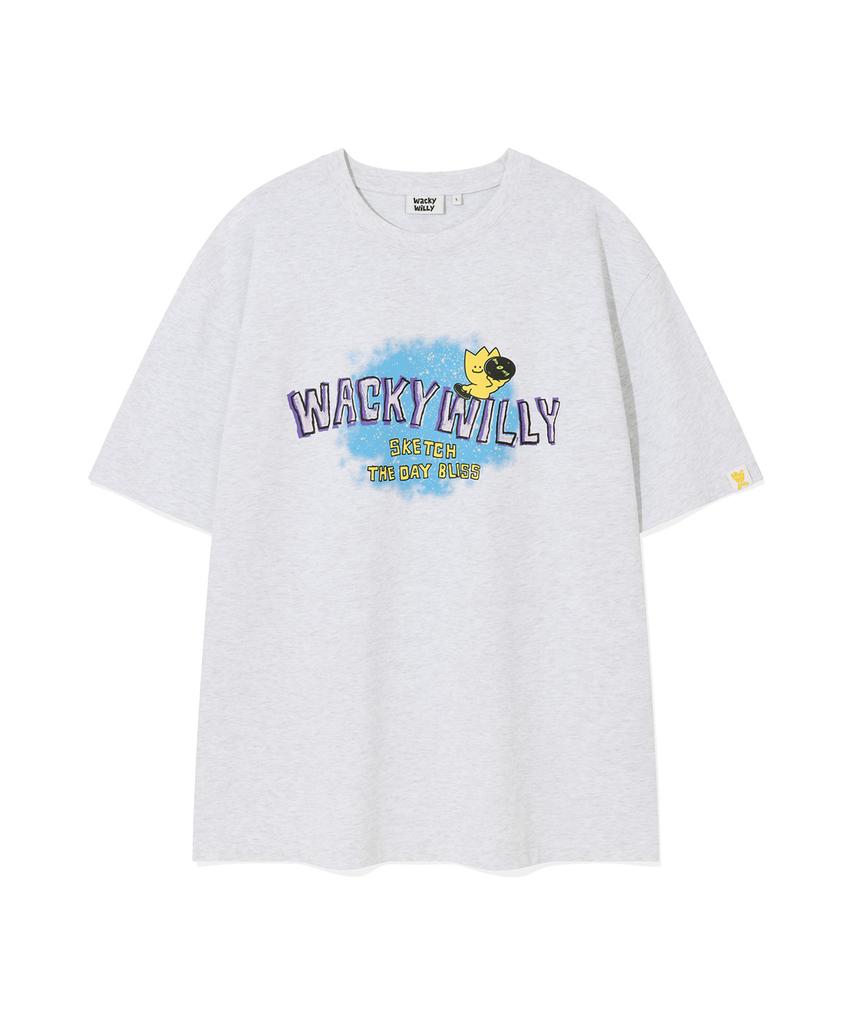 WACKY WILLY Kiki Typographic Point Short Sleeve T-Shirt (2 Colors)