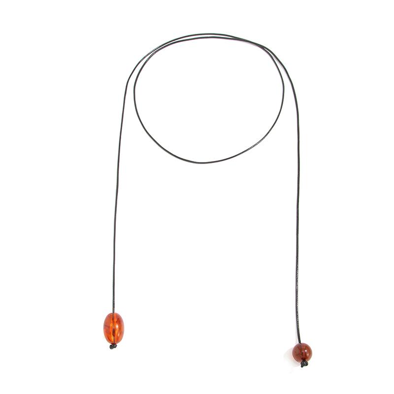 Niche Design Ins Transparent Resin Pendant Necklace For Women Simple Personalized Adjustable Necklace Jewelry Gift