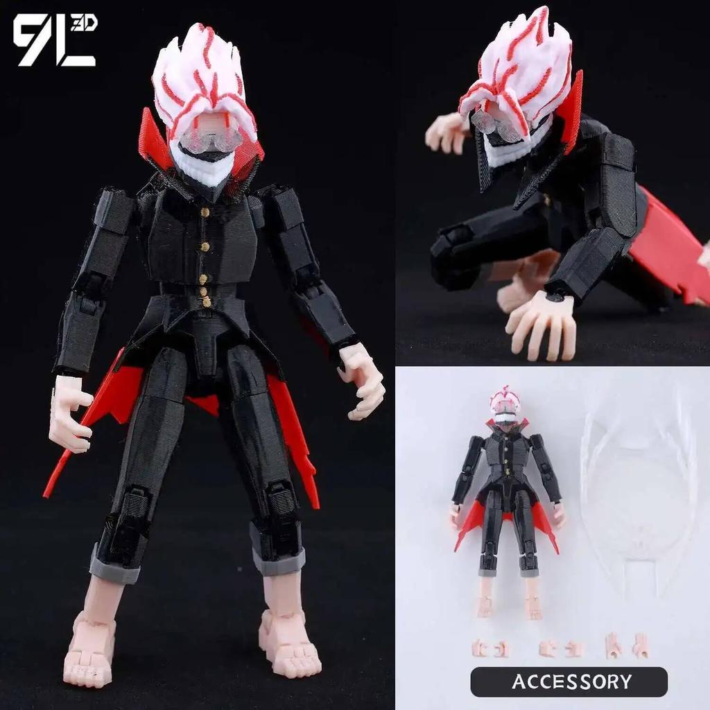 9L 3D Jujutsu Kaisen Figure Titan 13 Anime Gojo Black Outfit Model Lucky 13 Model Dummy 13 Anime Multi-Jointed Poseable Toys