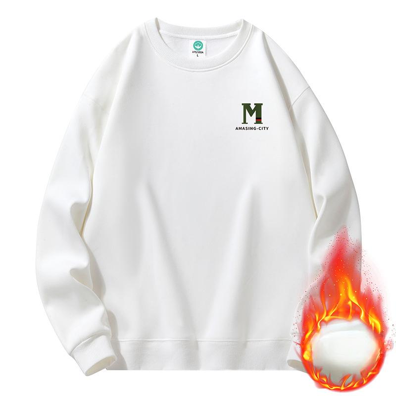 

Свитер с круглым вырезом мужской флисовый утолщенный подростковый студенческий весна и осень 5XL