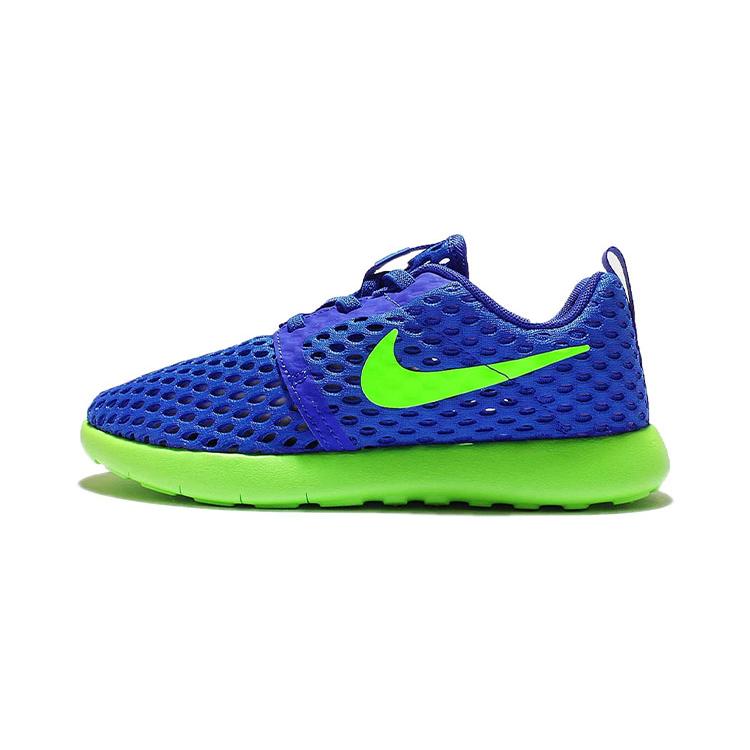 New Nike Roshe One Low Top Kids' Running Shoes Fluorescent Blue Green Children Aged 3 7 Years Old 819690-404