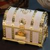 Korean Retro Pirate Treasure Chest Jewelry Box - Metal Craft Home Decor & Wedding Gift