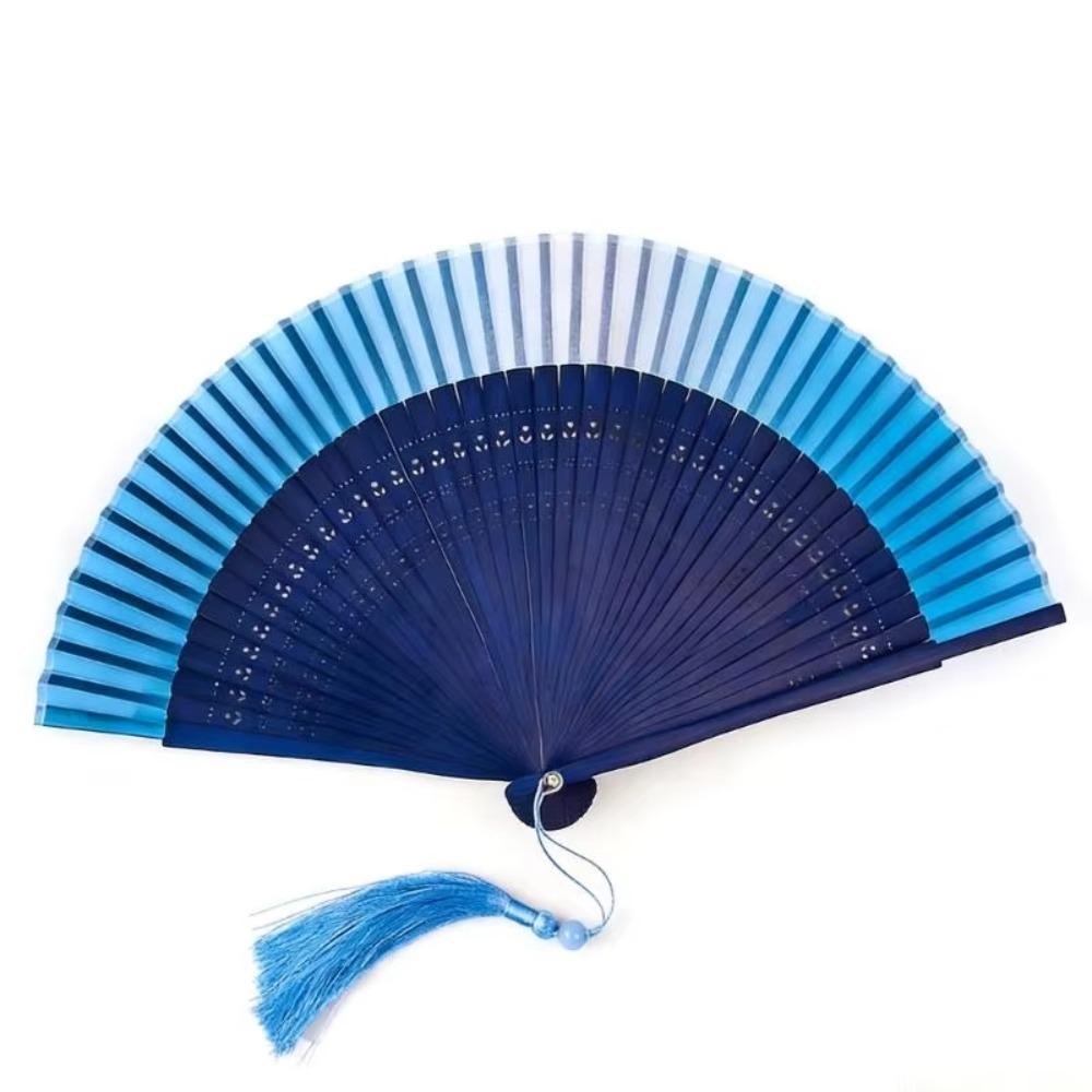 Hollow Carving Bamboo Folding Fan Portable Dance Fan Chinese Style Retro Hand Fan Gift Giving