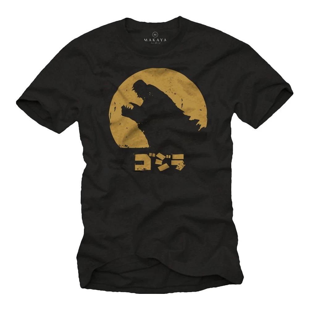 Dino T Shirt Boys Men Gents Vintage Retro Monster Cool Gifts Black- 3XL