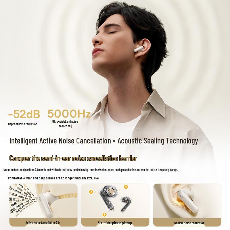 Baseus MS1 Flagship AI Noise Cancelling Semi-In-Ear Wireless Earbuds