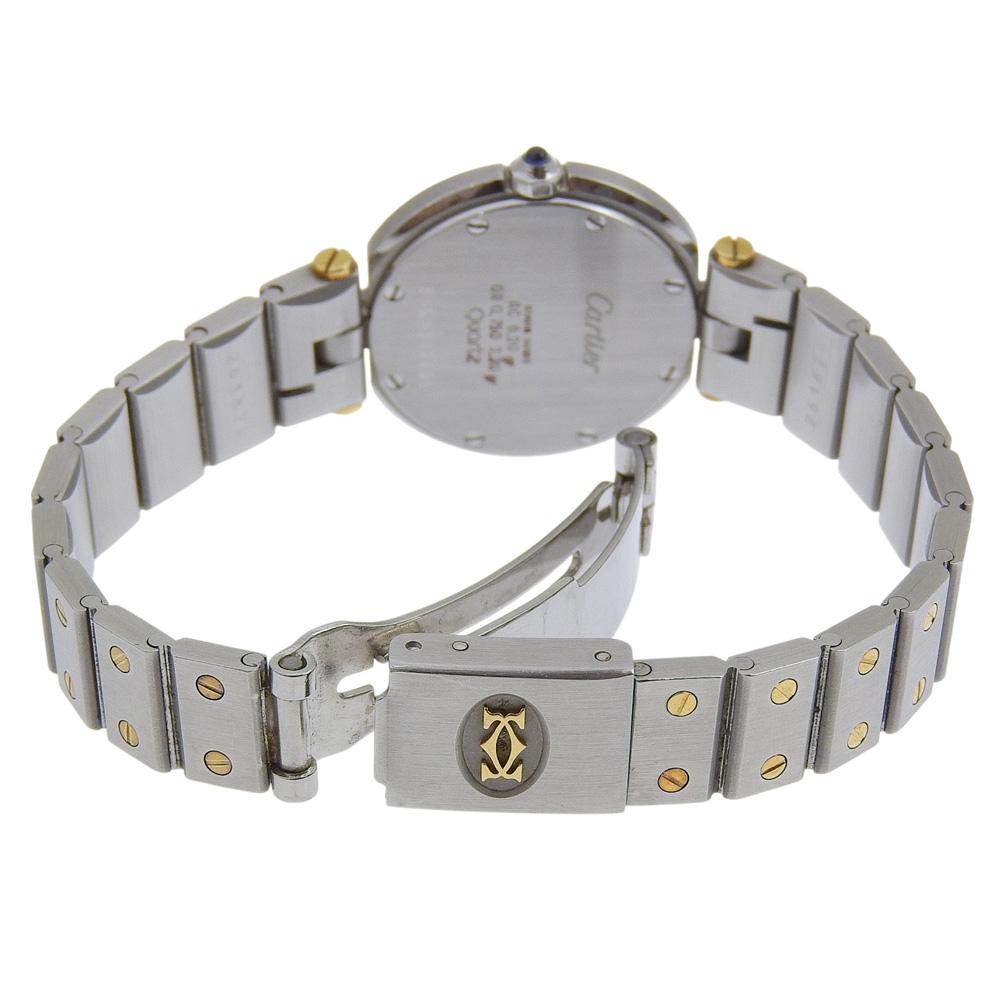 Cartier Santos Round SM Watches 84038288 Cal.81 whiteDial Stainless Steel/YG Quartz Analog Display Women Used