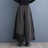 Spring and Autumn Women's Pants Black Casual Pants Fashion Stripe Splicing Plus Size Loose Comfortable Wide Leg Pants