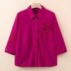 YUZHAOLIN Women's Plus Size 3/4 Sleeve Cotton Blouse