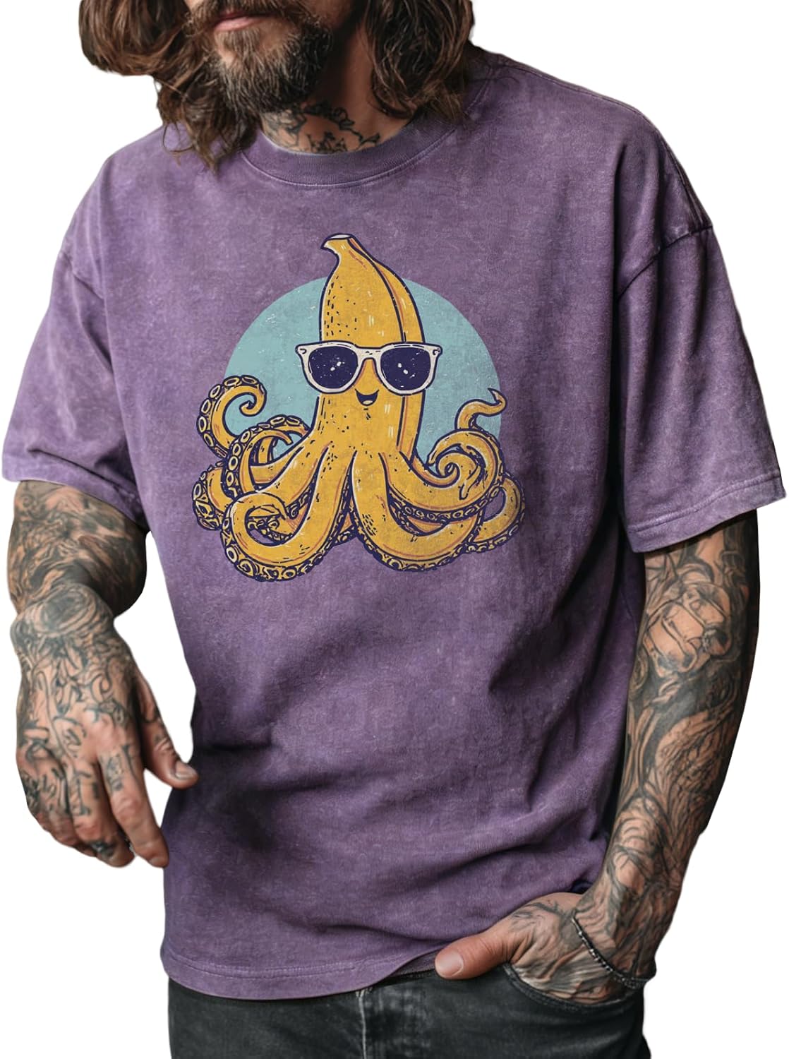 

domirica Mens Tshirt Cotton Acid Washed Oversized Breathable 2026 Summer Gym Street Casual Men s Clothing 5XL різнокольоровий