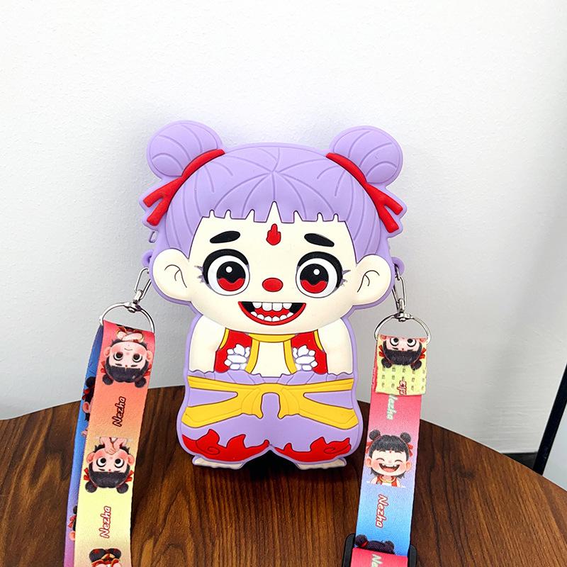 Creative Change Bag Nezha Cartoon Children's Bag Boys and Girls Cute Bag Guochao Magic Child Peripheral Shoulder Oblique Span Bag
