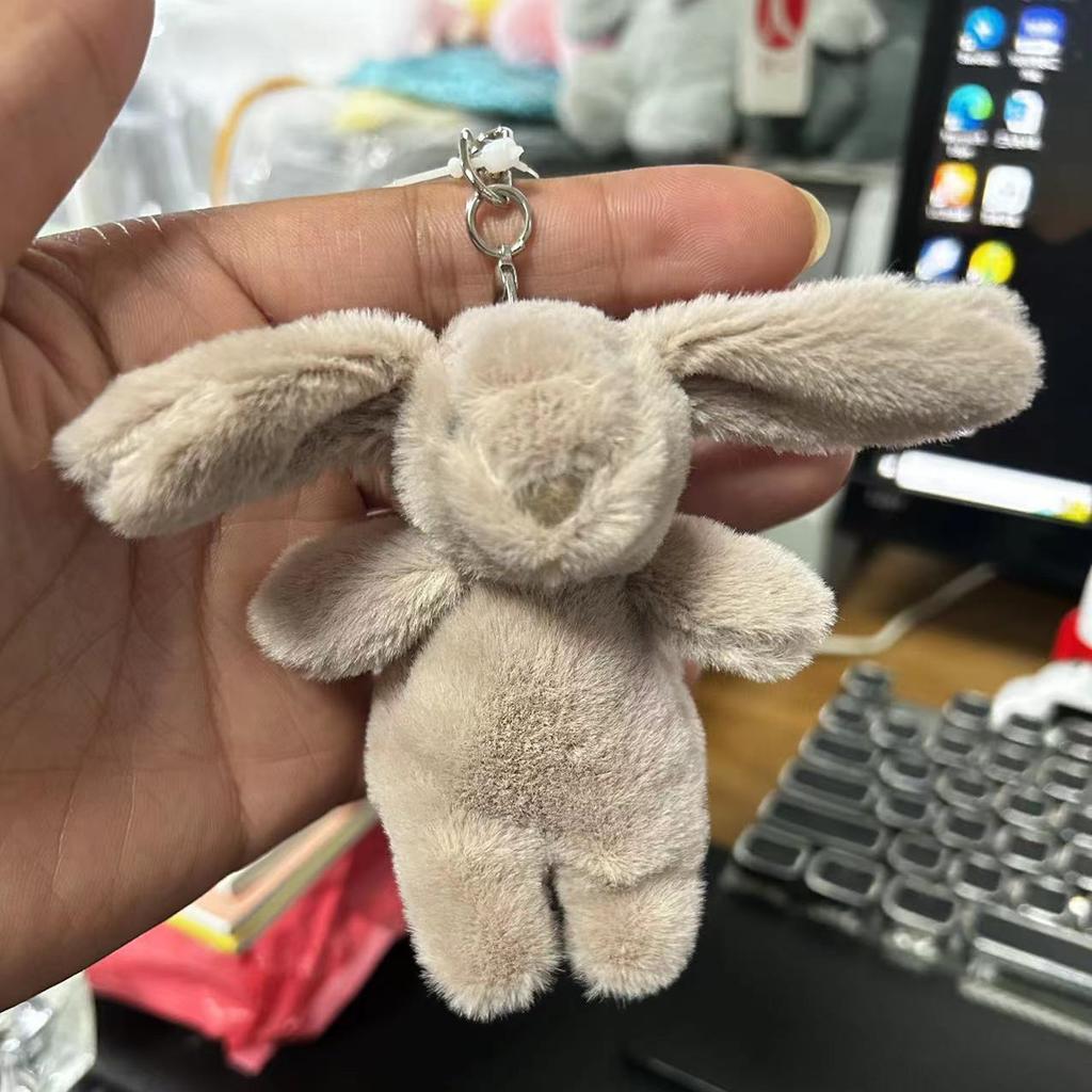 Peluche Coniglietto Cartone Animato Carino Portachiavi Pompom Amore Portafortuna Giocattolo Borsa Ragazza Portachiavi Auto Ciondolo Cellulare Gioiello Regalo