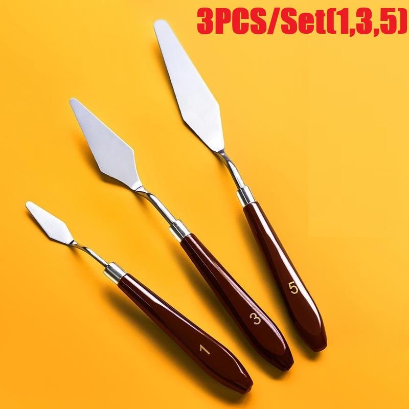 For Artists Paint Spatula Set Oil Painting Knife Texture Painting Color Mixing Scraper Acrylic Gouache Drawing Tool MSCTYJ02