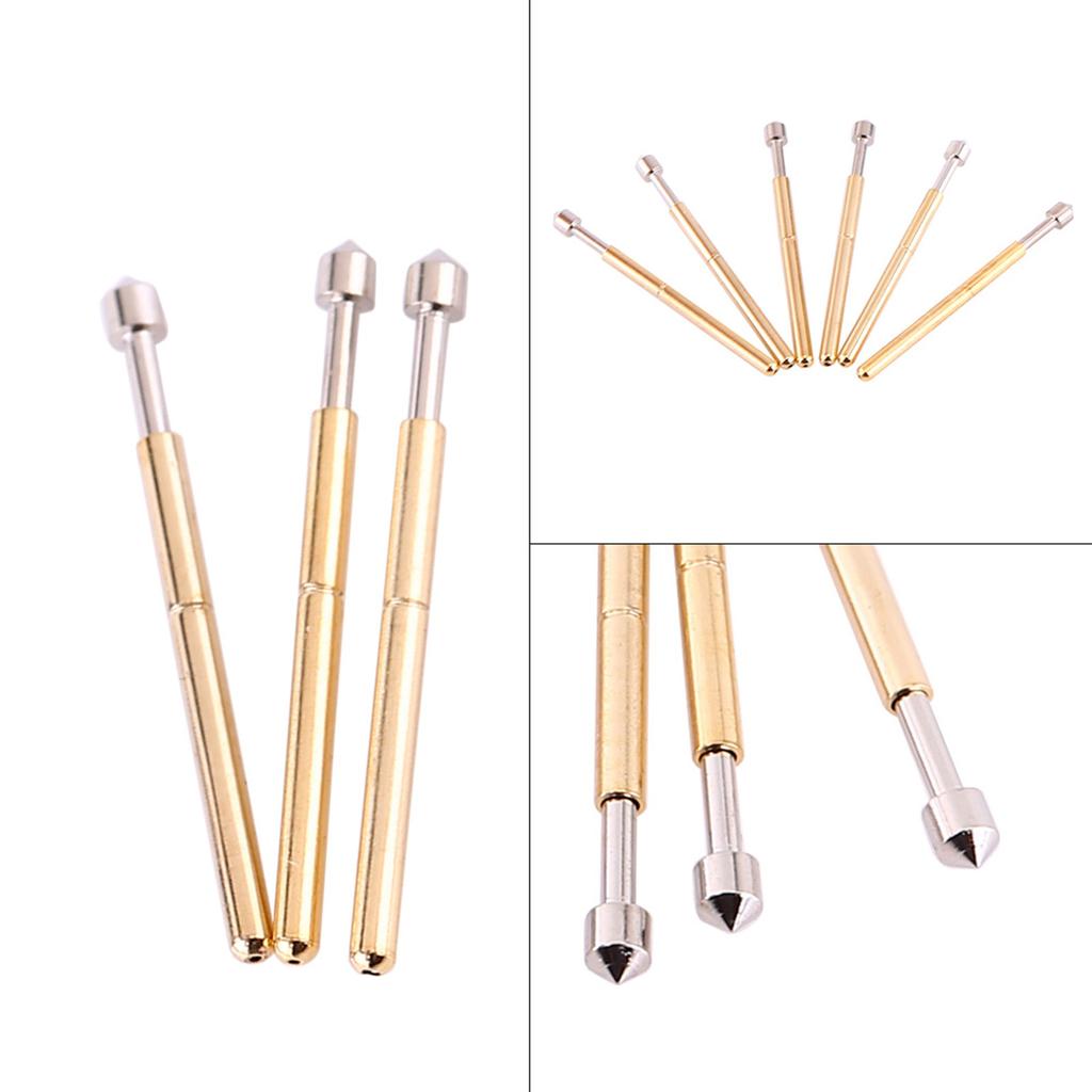 100 Pieces P75E2 Cone Head Dia 1.02mm Spring Test Probe PCB Testing Pin