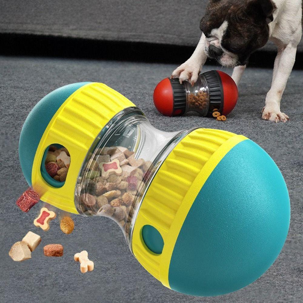 Interactive Dog Treat Leaking Toy Bite-resistant Pet Food Dispenser Dog Slow Feeder Ball  Home