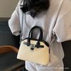 2025 New Niche Simple Casual Bucket Bag Women's One-shoulder Crossbody Bag Cute Retro Hand-held Shell Bag
