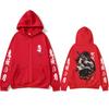 Anime Demon Slayer Kokushibo Zipper Hoodie Men Women Clothing Cartoon Fashion Zip Up Jacket Men's Oversized Sweatshirt