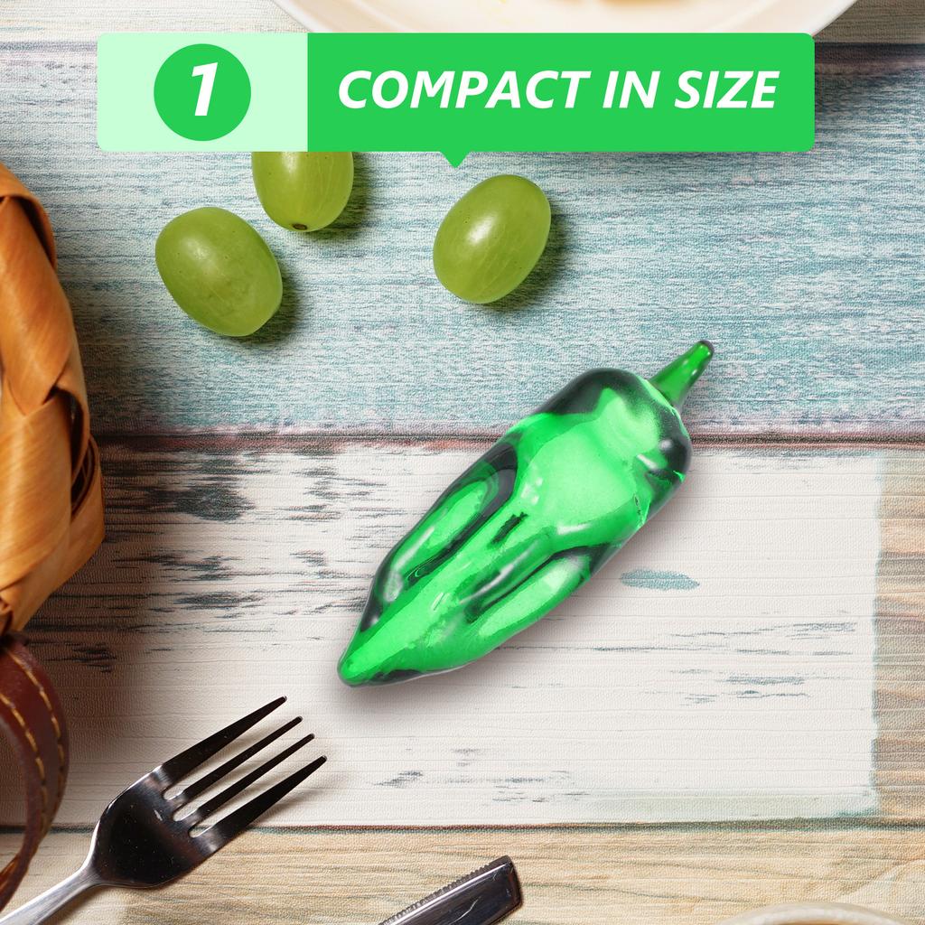 Lifelike Crystal Chili Pepper Decoration Artificial Vegetable Ornament for Kitchen Restaurant Tabletop Chinese Style Food Decor