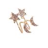 eBay Popular, Korean Version, Fashionable and Exquisite Versatile Stud Earrings, Five-pointed Star Love Moon Women Earrings E1118