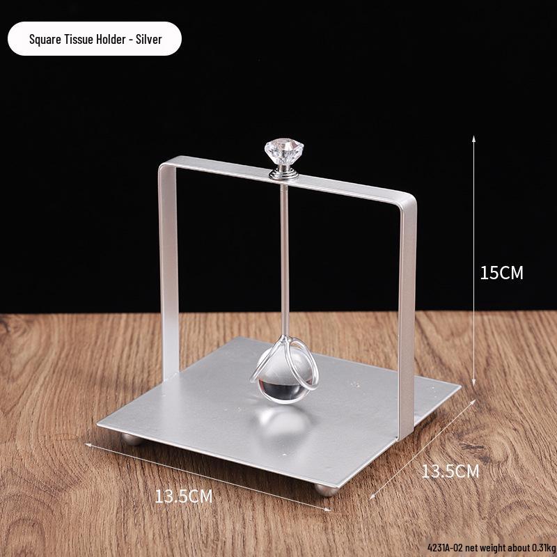 Elegant Metal Square Tissue Holder for Restaurants and Bars