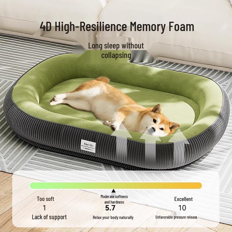 Four Seasons Washable Dog & Cat Bed: Removable, Warm Sofa Cushion for Dogs & Cats of All Sizes