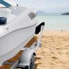 Boat Trailer Guide, 0.7M Adjustable Design Short Bunk Guide-Ons, 2PCS Rustproof Galvanized Steel Trailer Guide Poles, Heavy Duty Roller Guide Design,