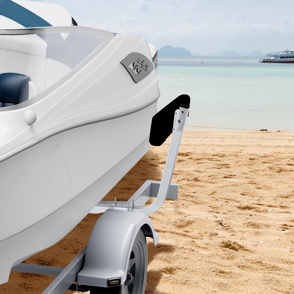 Boat Trailer Guide, 0.7M Adjustable Design Short Bunk Guide-Ons, 2PCS Rustproof Galvanized Steel Trailer Guide Poles, Heavy Duty Roller Guide Design,