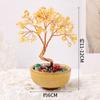 Decorative Gemstone Tree with Wire Branches and Stone Base Indoor Tabletop Ornament for Home Office Desk Decoration