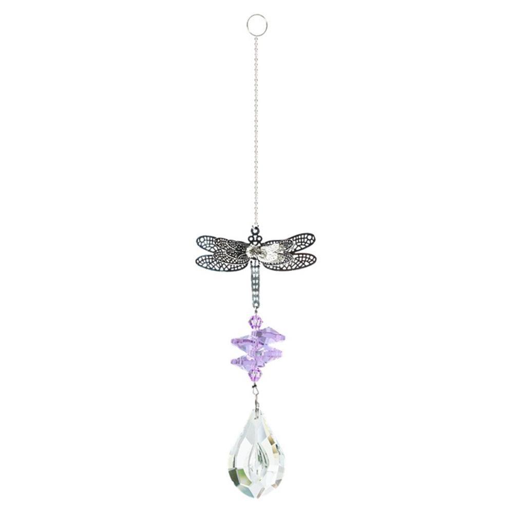 Dragonfly Handcrafted Hanging Crystal Garland Pendant DIY Chandelier Jewelry Center Part Window Garden Decoration