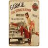 PinUp RetroEye Vintage Garage Tin Sign Classic Car Decor Man Cave Art