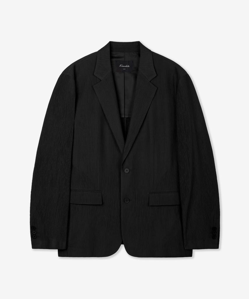 Tngt [Set] Kinoshita Seersucker Jacket & Tapered Pants (Black) 0Tpa6E206Bk