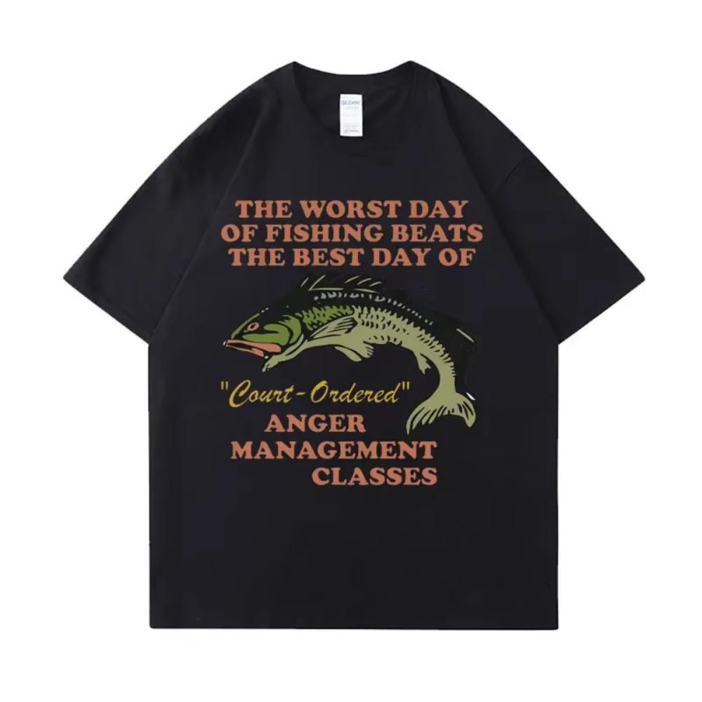 Wishing I Was A Fish Fishing Theme Funny TShirt Unisex Fishing Enthusiast Tees Tshirts Unisex Clothing Summer Trend Tshirts