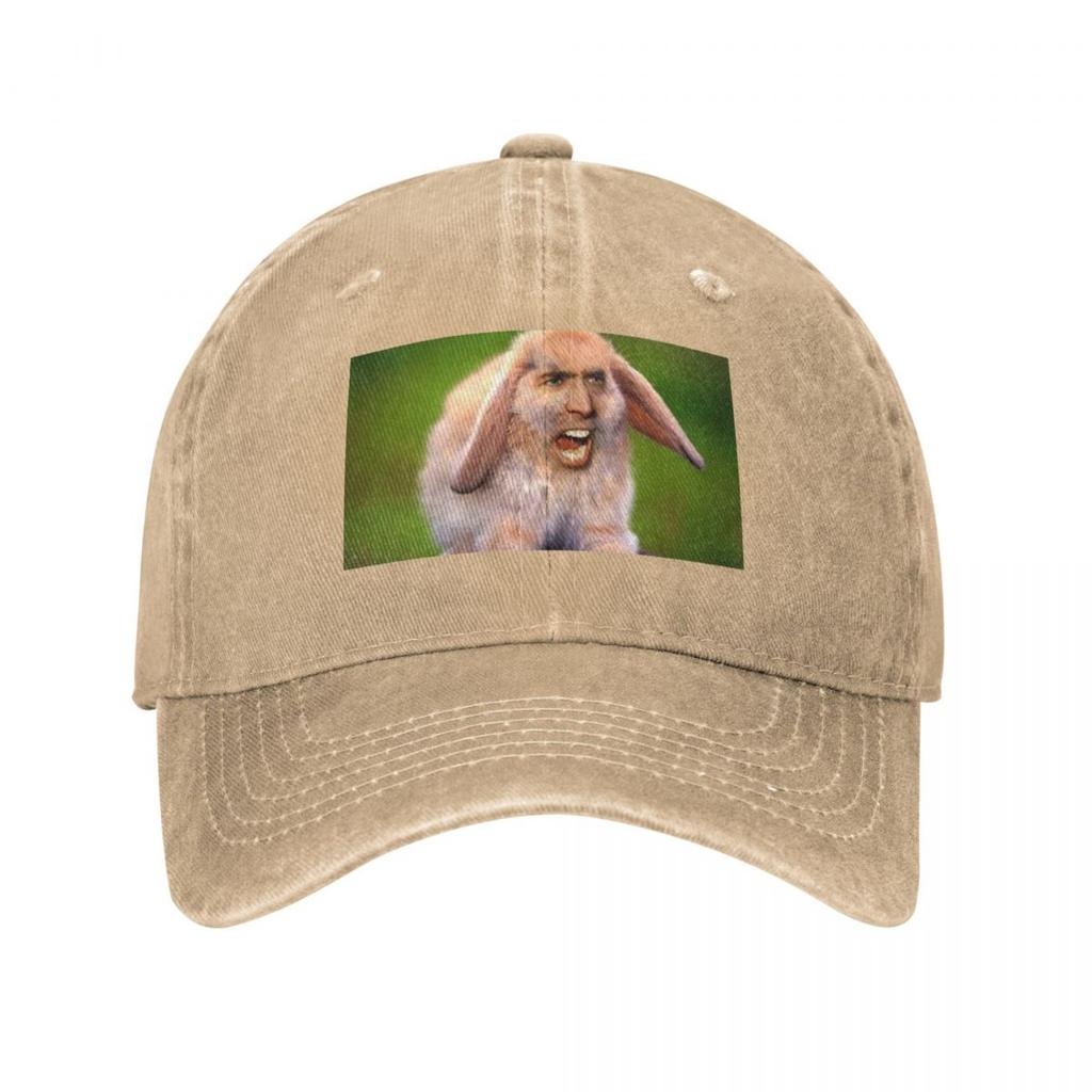 Nicolas Cage Bunny Photoshop Baseball Cap Hat Luxury Brand Hip Hop Mountaineering Sun Cap Women Hats Unisexs